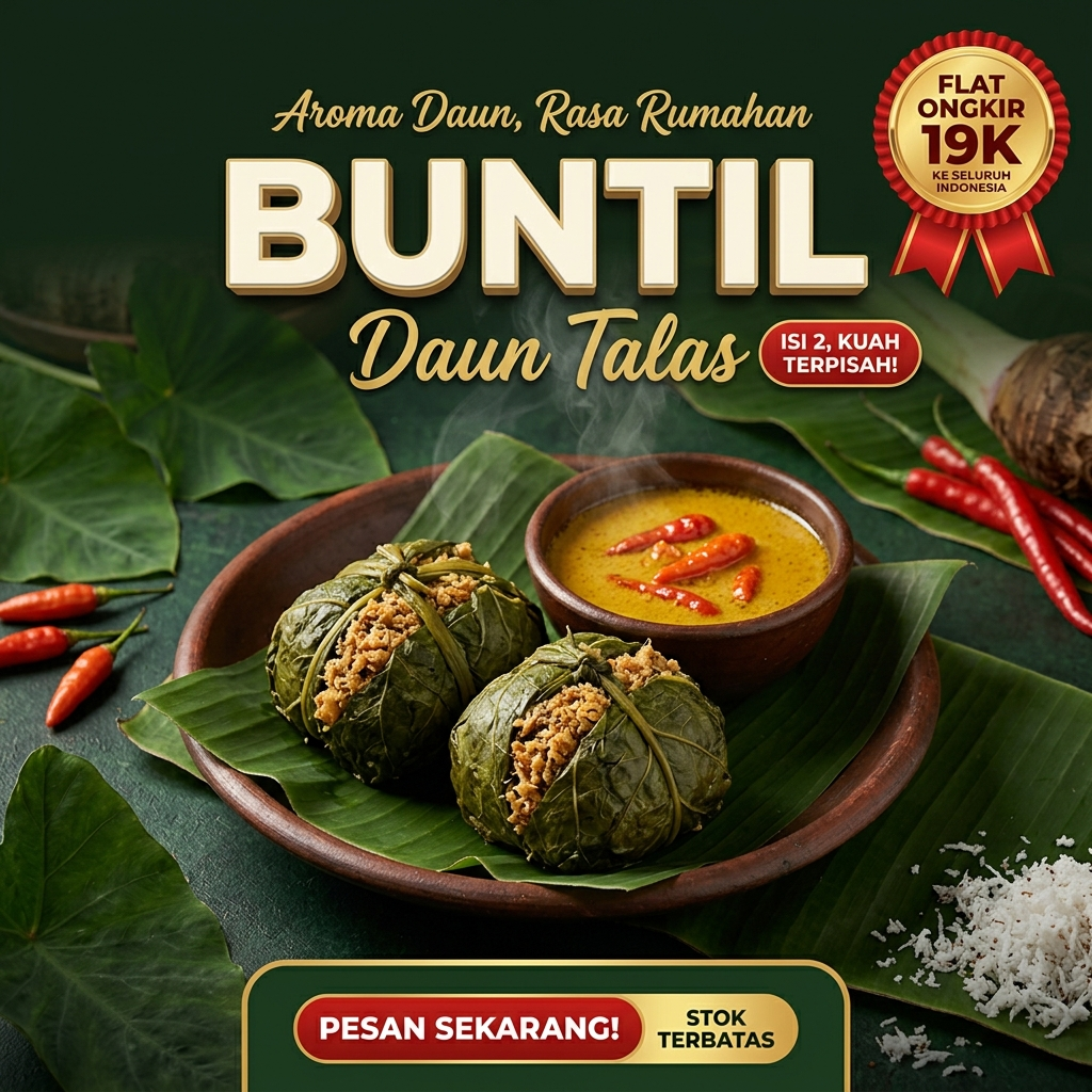 Buntil Daun Talas isi 2 (kuah terpisah)